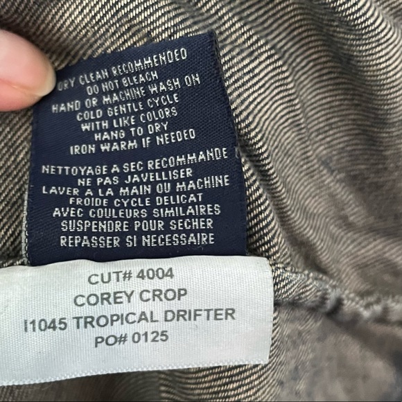 Fidelity Denim Corey Crop Tropical Drifter Size Medium - Picture 8 of 12